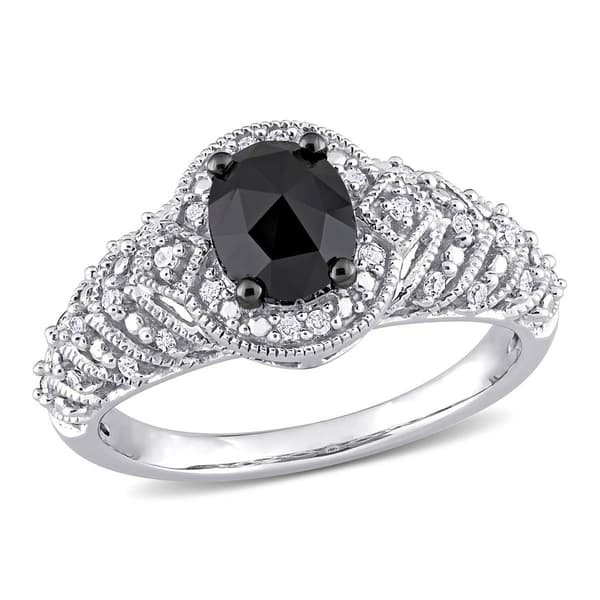 Radiant Rainbow(tm) White Gold 1ct. Diamond Engagement Ring - image 