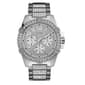 Mens Guess Silver-Tone Showstopping Presence Watch - U0799G1 - image 1