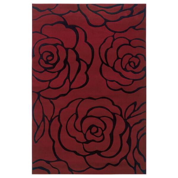 Linon Milan Collection Rose Accent Rug - 2x3 - image 