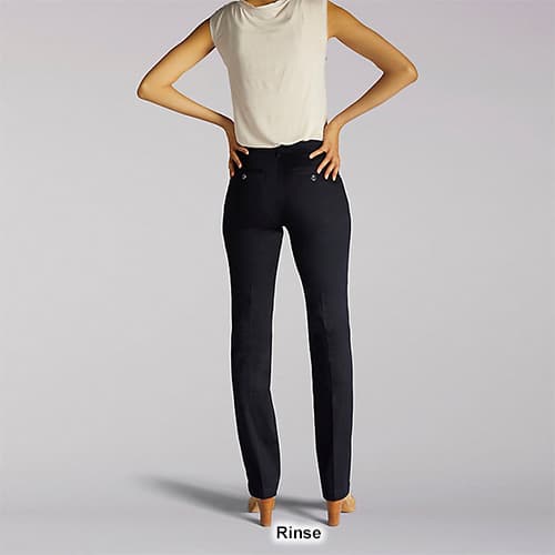 Petite Lee&#174; Flex Motion Straight Trouser Pants