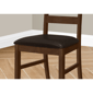 Monarch Specialties 37in. Brown Leather Dining Chair - Set Of 2 - image 3