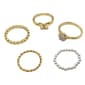 Ashley 5pc. Gold-Tone Butterfly Heart Ring Set - image 1