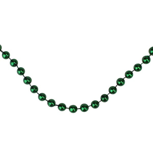 Northlight Seasonal Shiny Metallic Green Beaded Christmas Garland