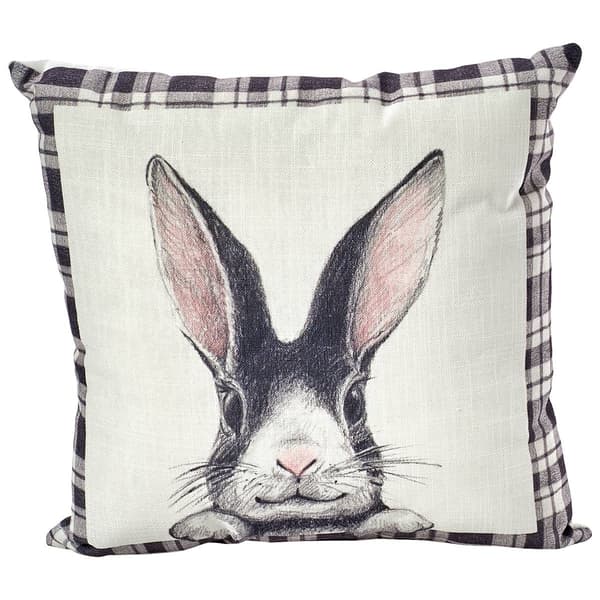 Easter Rabbit Farmhouse Decorative Pillow - 14x14