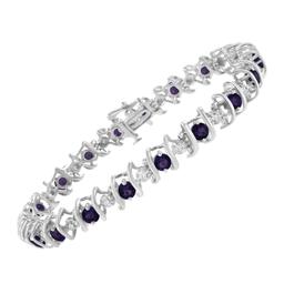 Gemstones Classics™ Amethyst & Diamond Tennis Bracelet