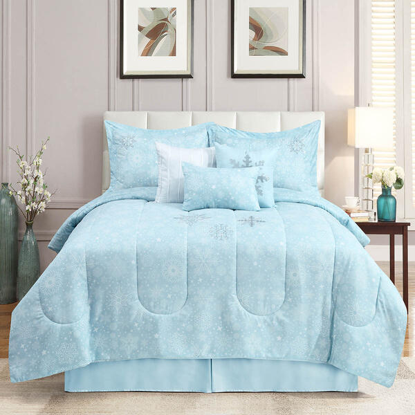 Ashley Cooper&#40;tm&#41; 7pc. Snowflake Dream Embroidered Comforter Set - image 