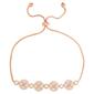 Rose Gold Plated Halo Morganite Bracelet - image 1