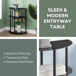 Convenience Concepts Designs2Go 3 Tier Half-Circle Hall Table