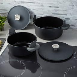 BergHOFF Phantom 4pc. Nonstick Ceramic Covered Stockpot Set