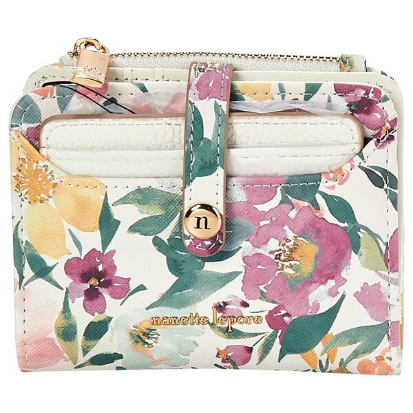 Womens Nanette Lepore Leza Bifold Wallet - Spring Magnolias - image 