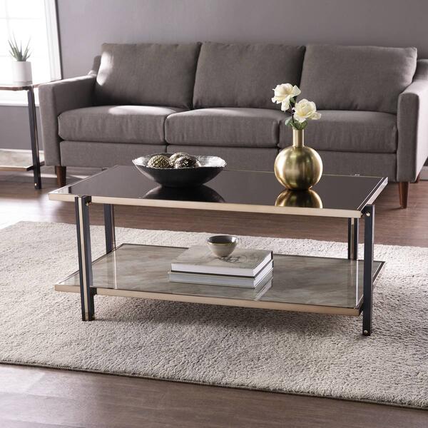 Southern Enterprises Thornsett Coffee Table w/ Mirrored Top - image 