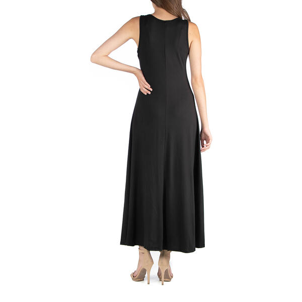 Womens 24/7 Comfort Apparel Slim Fit A-Line Maxi Dress
