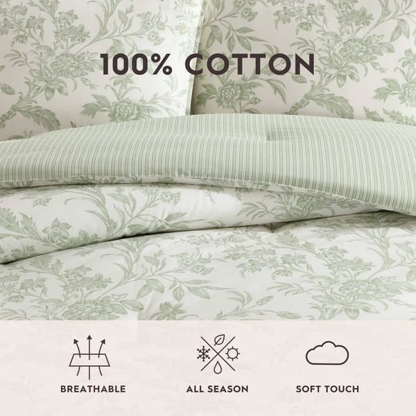 Laura Ashley Natalie Cotton Reversible Duvet Cover Set