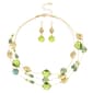 Ashley Cooper&#40;tm&#41; 3-Row Green Beaded Necklace & Earrings Set - image 1