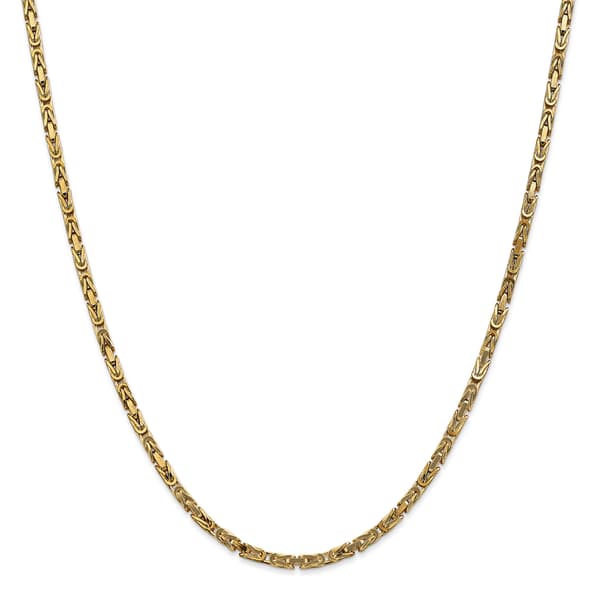 Mens Gold Classics™ 2.5mm. 14k Gold Byzantine Chain Bracelet
