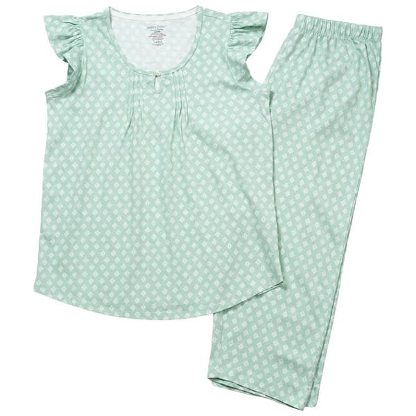 Womens Poppy & Clay Flutter Sleeve 100% Organic Cotton Pajama Set
