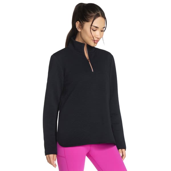 Womens Skechers Soft Ottoman Quarter Zip Pullover Sweatshirt