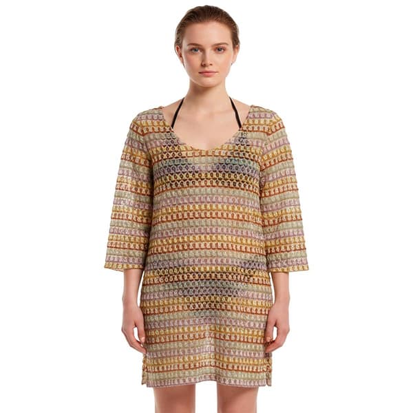 Womens J Valdi Aruba Scoop Neck Tunic Dress Swim Cover Up - image 
