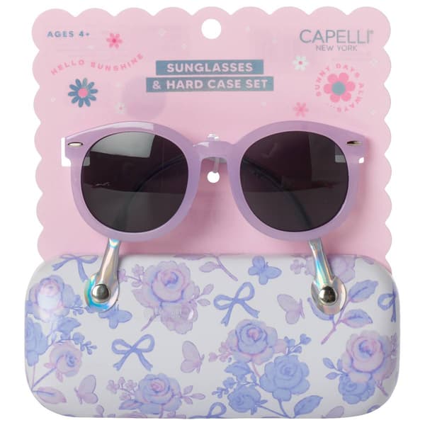 Girls Capelli(R) New York Sunglasses & Floral Case - image 