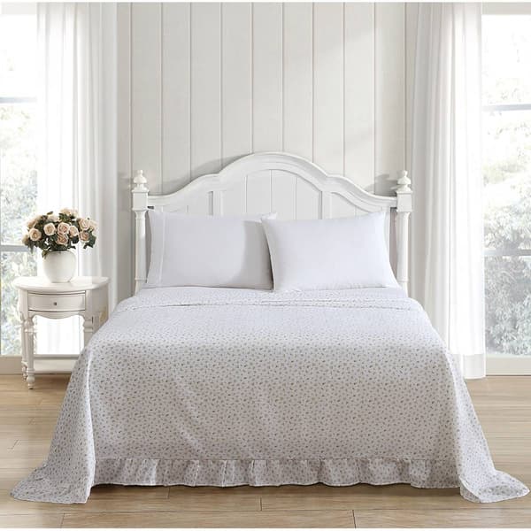 Shabby Chic Plisse Paper Rose Bedspread - image 