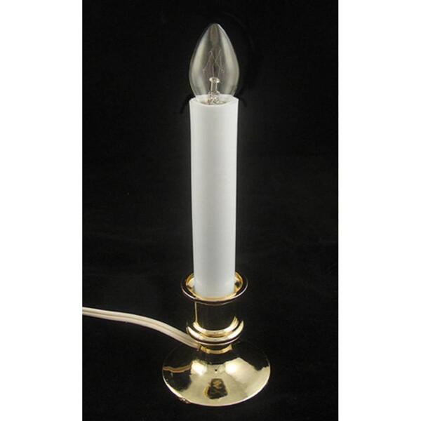 Northlight Seasonal White and Gold Christmas Candle Lamp