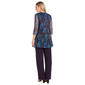 Petite R&M Richards 3/4 Sleeve Floral Jacket Solid Pant Set - image 2