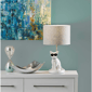 Simplee Adesso Sunny Cat Table Lamp with Light Grey Shade - image 2