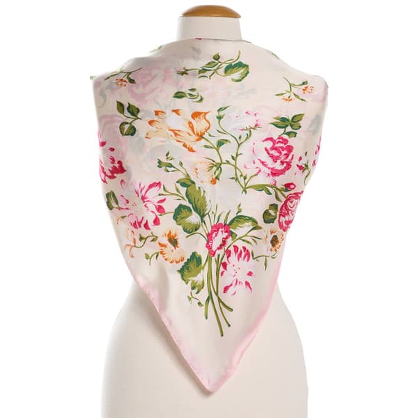 Womens Jessica Mcclintock Pink Roses Scarf