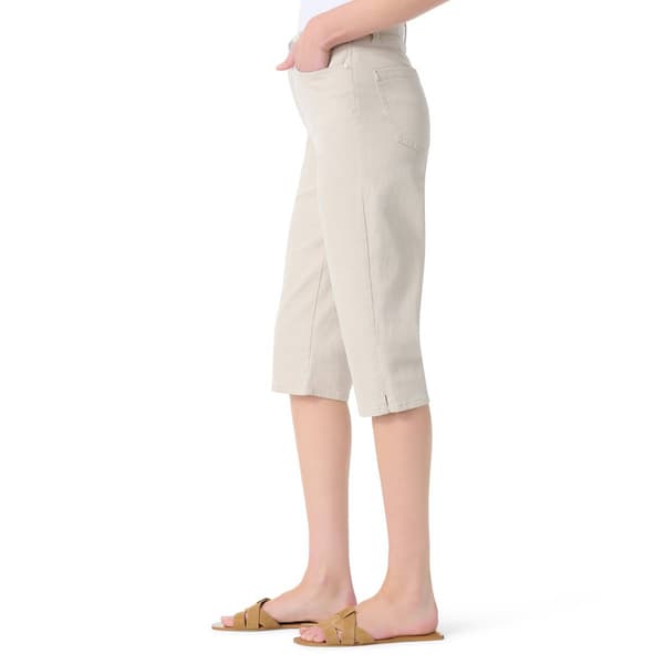 Petite Gloria Vanderbilt Amanda Solid Split Hem Capris