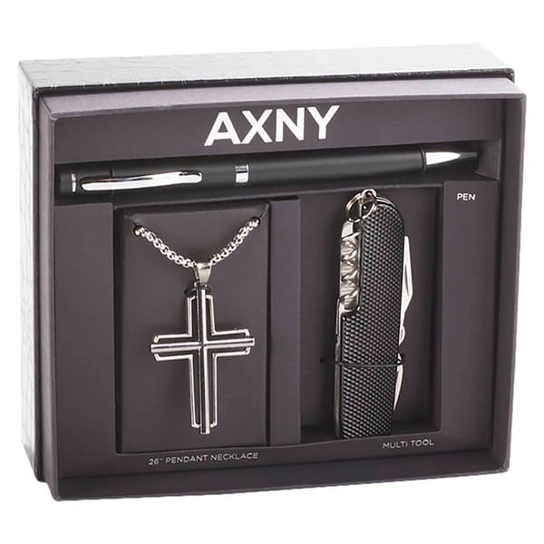 Mens Gentlemen''s Classics(tm) Stainless Steel Necklace/Tool/Pen Set - image 