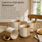 Sango Phoebe Caramel/White Ceramic Coffee Mugs - image 4