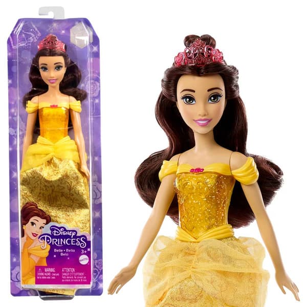 Disney Princess Belle Doll With Sparkling Fashion & Accessories - image 