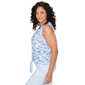 Petite Emaline Key Items Sleeveless Tie Front Leaf Blouse - image 4