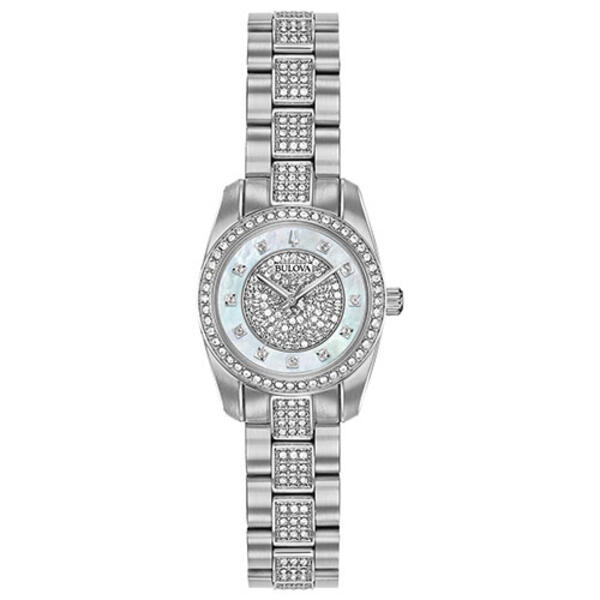 Womens Bulova Crystal Bracelet Watch - 96L253 - image 