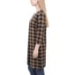 Womens NY Collection 3/4 Sleeve Plaid Hacci Cardigan - image 3