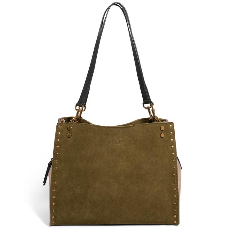 American Leather Co. Lenox Stud Solid Satchel