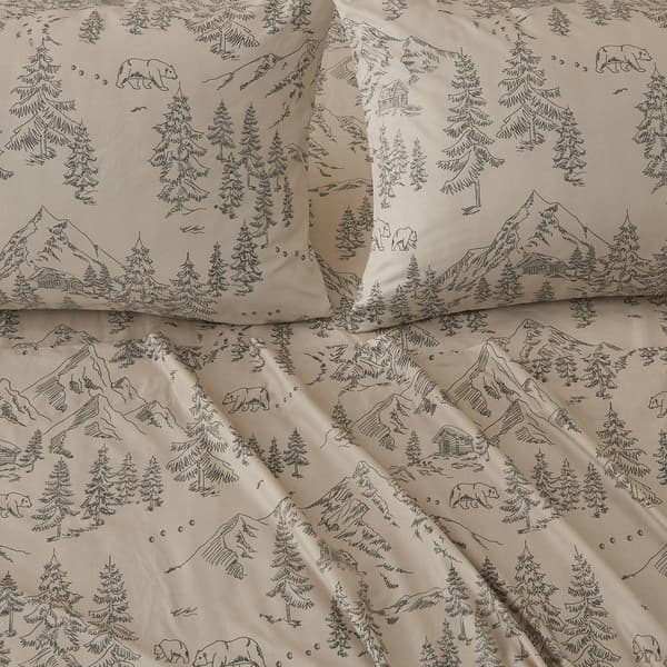 FreshFolds Mountain Ridge Bear Mountain Microfiber Sheet Set