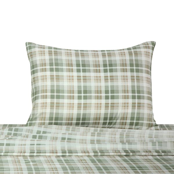 Harper Loft Cabin Plaid Microfiber 4pc. Sheet Set