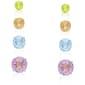 Sterling Silver and Multi-Color Round Stud Earrings Set - image 1