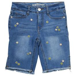 Girls &#40;7-16&#41; Wallflower&#40;R&#41; Girl Embroidered Flower Bermuda Shorts