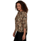 Petite Emaline La Vita Costiera 3/4 Sleeve Abstract Floral Blous - image 4