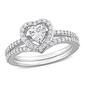 Gemstone Classics&#40;tm&#41; 10kt. White Gold Sapphire Heart Bridal Set - image 1