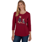 Womens Ruby Rd. Must Haves II 3/4 Sleeve Pawsitive Vibes Tee - image 1