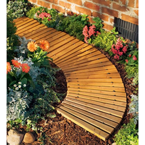Evergreen 6ft. Curved Wooden Roll-Out Pathway