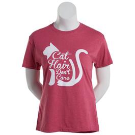 Plus Size JERZEES Short Sleeve Cat Hair Don''t Care Tee