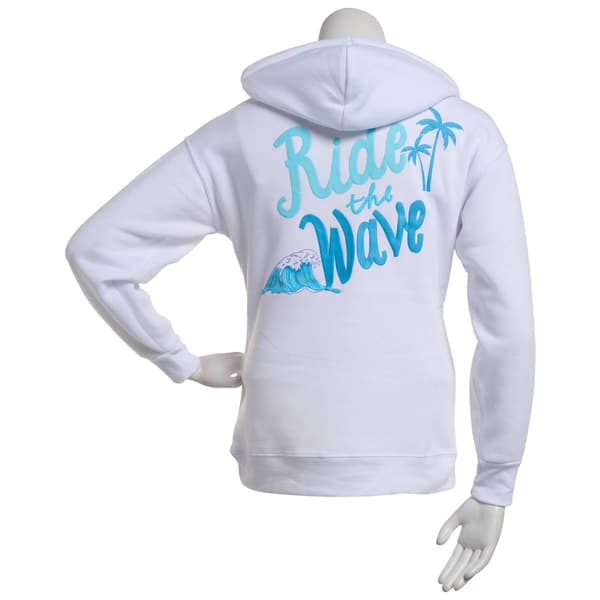 Juniors No Comment Ride the Wave Pullover Hoodie