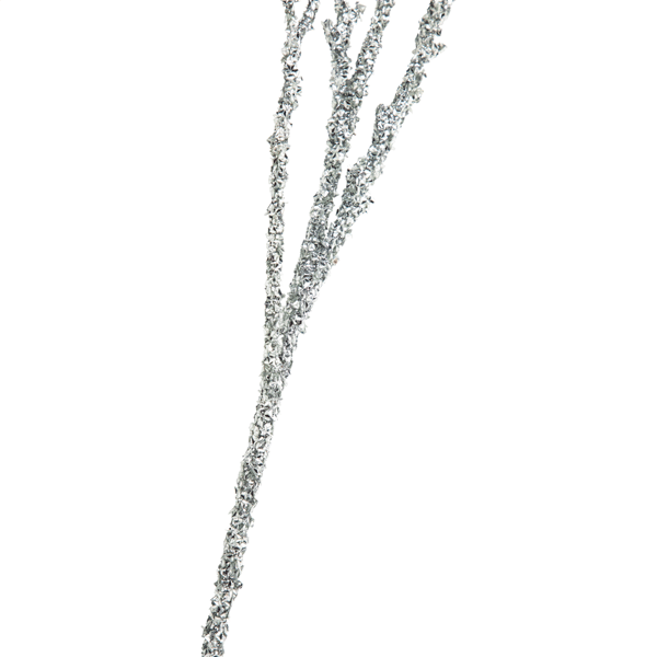 Northlight 31in. Glittered Silver Artificial Twig Christmas Spray