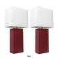 Elegant Designs&#8482; Modern Leather Table Lamps - Set of 2 - image 18