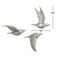 9th & Pike&#174; Metallic Flying Bird Sculptures Wall Decor - Set Of 3 - image 4