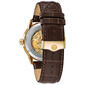 Mens Bulova Skeleton Dial Leather Strap Watch - 97A138 - image 2